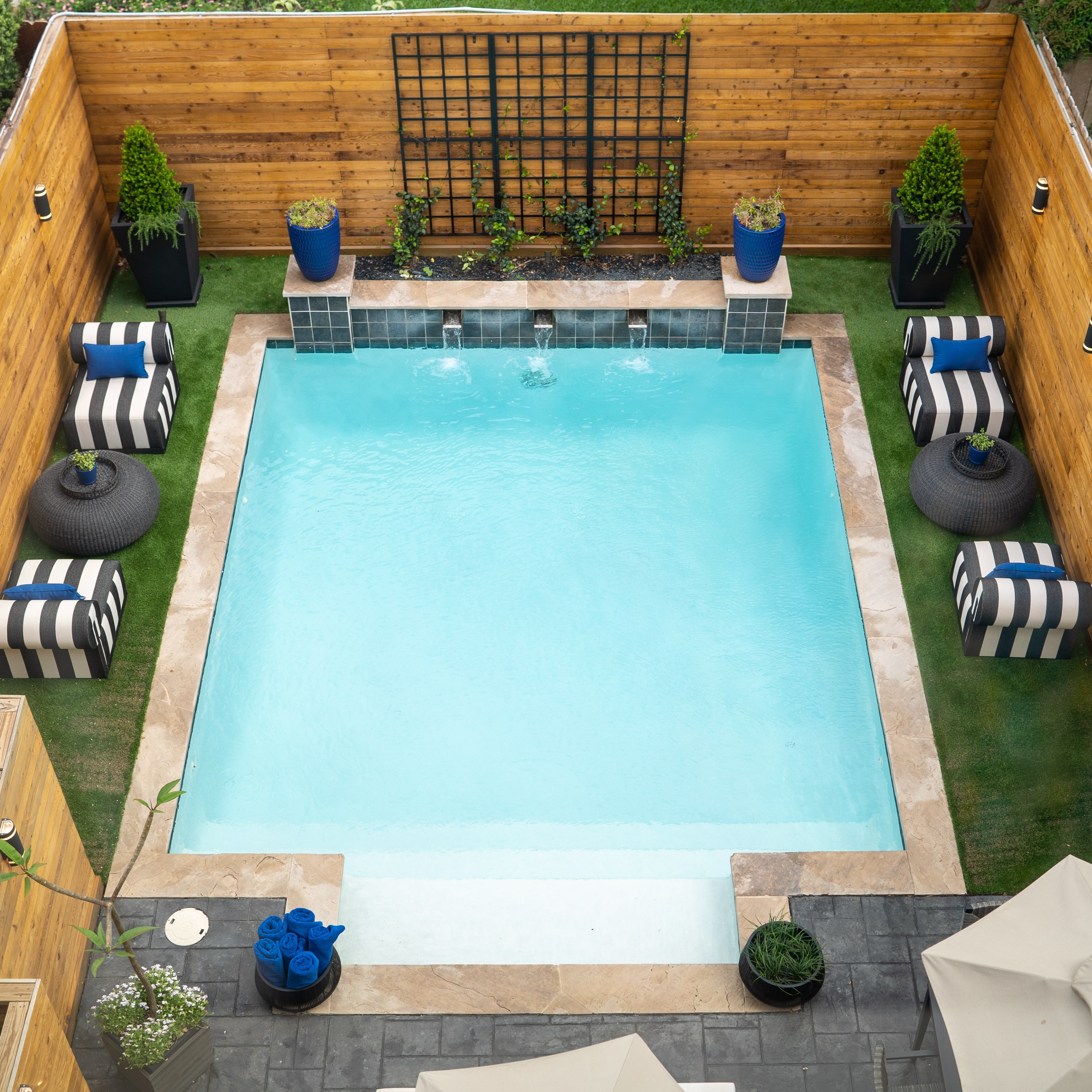 Custom pool aerial view Houston — Matt Baker Contracting